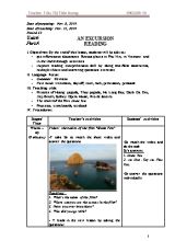 Giáo án Tiếng Anh Lớp 10 - Tiết 36 Reading - Năm học 2019-2020 - Trần Thị Thảo Sương